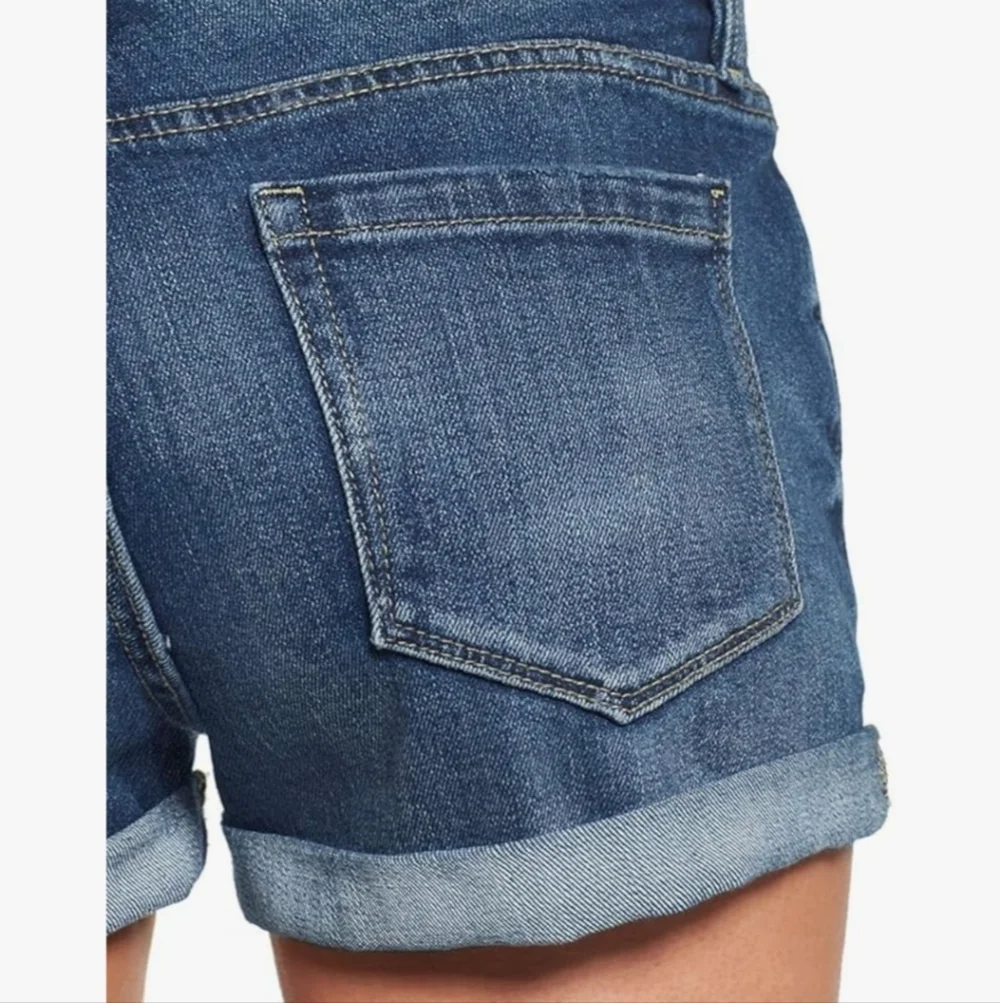 Women's Blue Ripped Denim Shorts